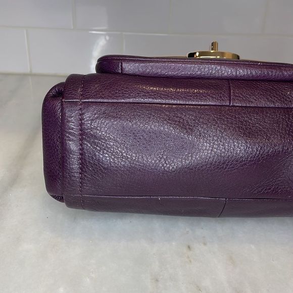 Coach Madison Sadie Flap Leather Crossbody Convertible Satchel Bag - Picture 8 of 16